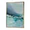 Designart - Indigo Abstract Watercolor Blue - Nautical & Coastal Canvas in Gold Frame